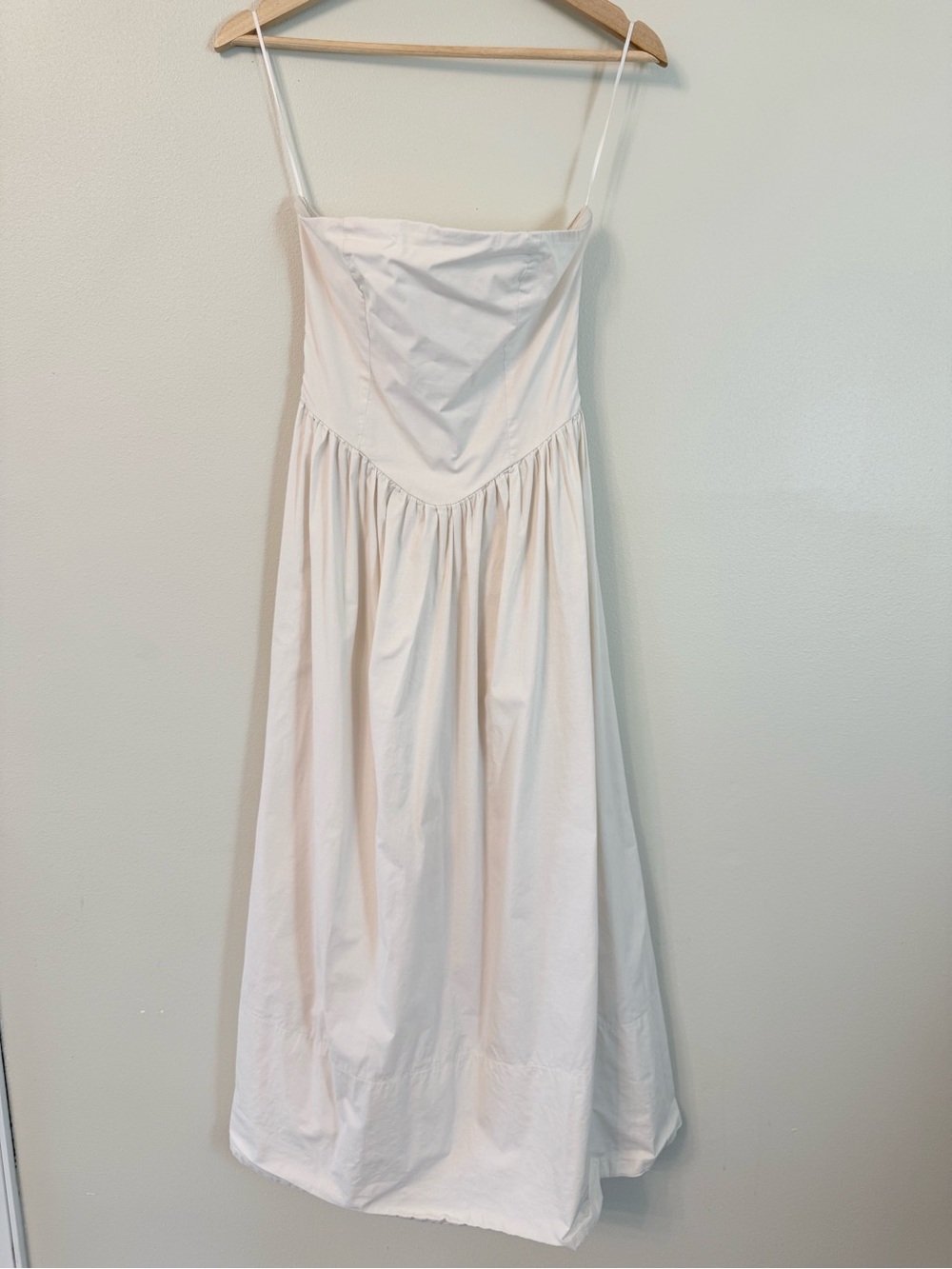 WeWoreWhat Strapless Corset Maxi Dress Ivory Cotton Poplin Size M - Picture 4 of 11